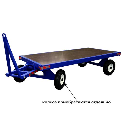 Большегрузная прицепная тележка БТ-Н (г/п 3 т, 2500x1250 мм, фанерный настил, без бортов)
