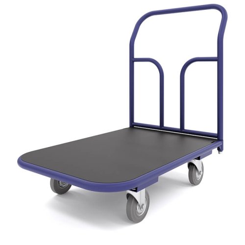 Тележка платформенная с резиновым покрытием ТПР 2 (600x900 мм, колеса серая резина 125 мм)
