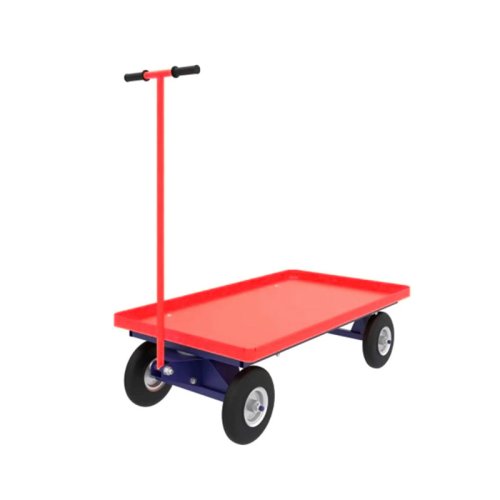 Тележка платформенная с поворотной осью ТПО 5 (г/п 450 кг, 1200x700 мм, колеса литые 250 мм)