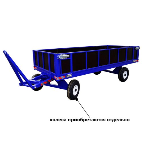 Большегрузная тележка БТ-ЦБ (поворотная ось, г/п 3 т, 2000x1250 мм, фанерные борты 420 мм)