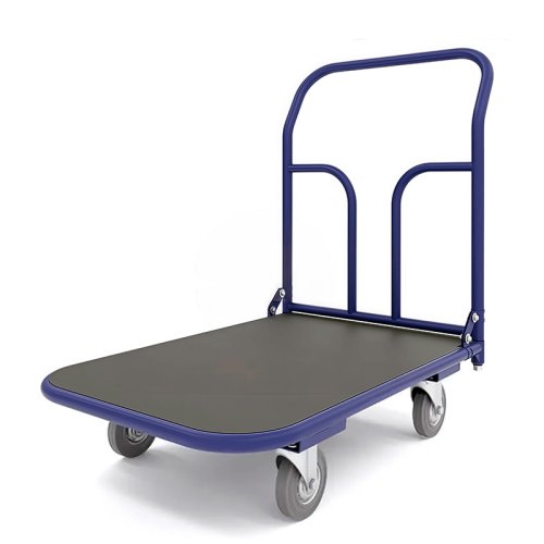 Тележка платформенная с резиновым покрытием ТПР 2 (600x900 мм, колеса серая резина 200 мм)