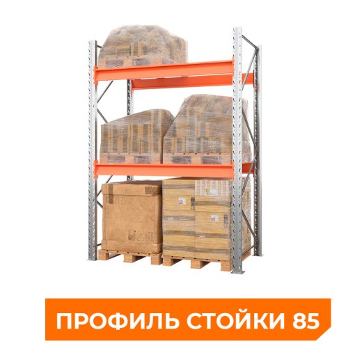 Стеллаж паллетный 2500х1800х1100 мм (85.1.5). Ярусы: пол+2