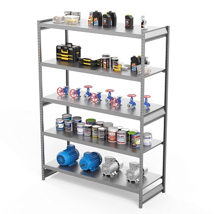 Стеллаж грузовой СГ Ультра (2500х2100х1000 мм) 5 ярусов, цинк (СГУ 2521105)